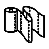 paper towel unrolling line icon vector illustration