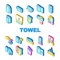 paper towel kitchen roll tissue icons set vector