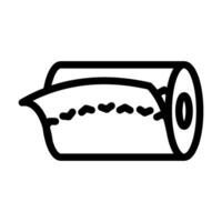 tissue roll paper towel line icon vector illustration