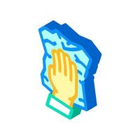 cleaning with paper towel isometric icon vector illustration
