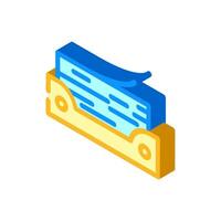 stack folded paper towels isometric icon vector illustration