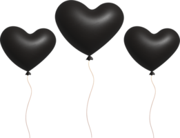 fête des ballons noir 3d png