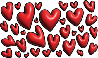 3d harten achtergrond voor Valentijn dag png