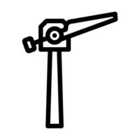 single wind turbine line icon vector illustration