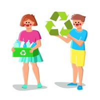 toy children recycled materials vector