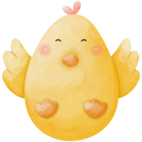 Chicken in Easter egg so cute png