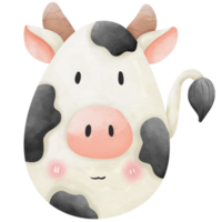 Cow in Easter egg so cute png