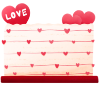 Hand drawn cute cake or cute dessert for Valentine's day png illustration .