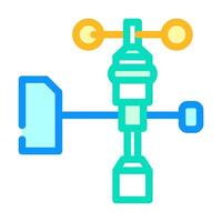 measurement wind turbine color icon vector illustration