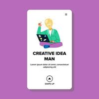 concept creative man idea vector