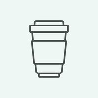 paper coffee cup vector icon. hot drink cup symbol vector design template.