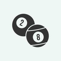 billiard ball vector icon. game ball symbol vector design template