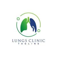 Lung health design logo vector illustration idea concept