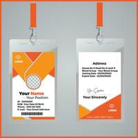 Modern and minimalist id card template vector