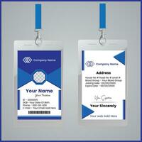 Modern and minimalist id card template vector