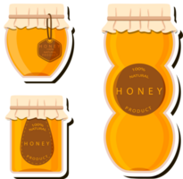 ilustración en tema azucarado fluido abajo miel en panal con abeja png
