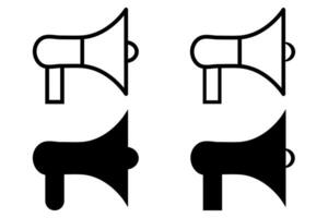 Megaphone thin line icon, promote line vector. vector