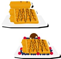 Illustration on theme ice cream on waffle with cell, dessert appetizing cookie png