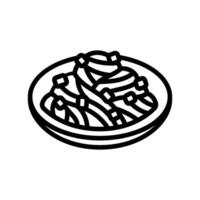 chinese noodles chinese cuisine line icon vector illustration