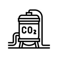 storage carbon line icon vector illustration