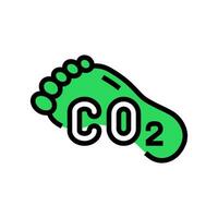 footprint carbon color icon vector illustration