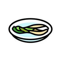 bok choy chinese cuisine color icon vector illustration