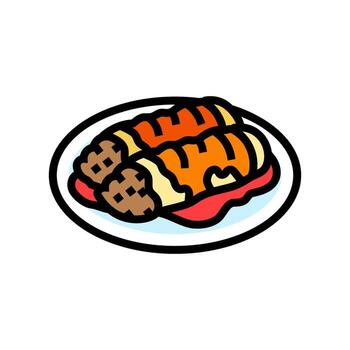 enchiladas mexicano cocina color icono vector ilustración