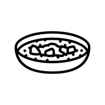 menudo sopa mexicano cocina línea icono vector ilustración