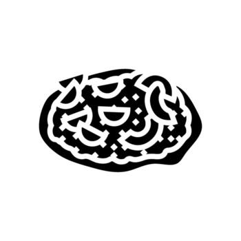 tostadas mexicano cocina glifo icono vector ilustración