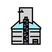 silo biomass color icon vector illustration