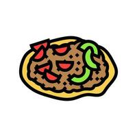 tostadas mexicano cocina color icono vector ilustración