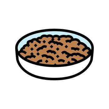refritos frijoles mexicano cocina color icono vector ilustración