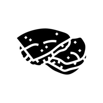 quesadillas mexicano cocina glifo icono vector ilustración