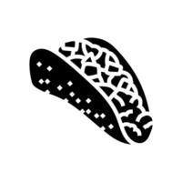 tacos mexican cuisine glyph icon vector illustration