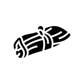 tamal mexicano cocina glifo icono vector ilustración