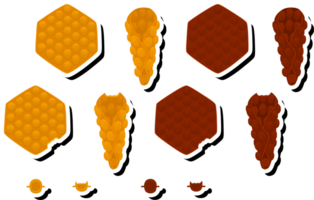 Illustration on theme big kit different types cone waffle with bubbles for dessert biscuit png