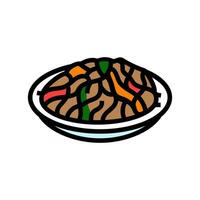 fajitas mexican cuisine color icon vector illustration