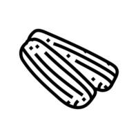 churros mexican cuisine line icon vector illustration