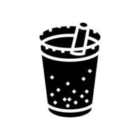 horchata mexican cuisine glyph icon vector illustration