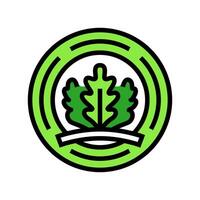 leed certification green building color icon vector illustration