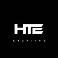 HTE Letter Initial Logo Design Template Vector Illustration