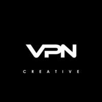 VPN Letter Initial Logo Design Template Vector Illustration
