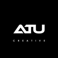 atu letra inicial logo diseño modelo vector ilustración