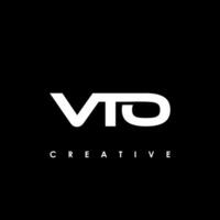 VTO Letter Initial Logo Design Template Vector Illustration