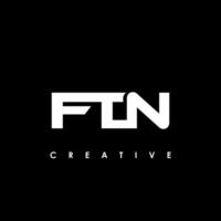 ftn letra inicial logo diseño modelo vector ilustración