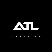 atl letra inicial logo diseño modelo vector ilustración