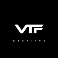 VTF letra inicial logo diseño modelo vector ilustración