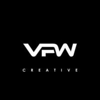 VPW Letter Initial Logo Design Template Vector Illustration