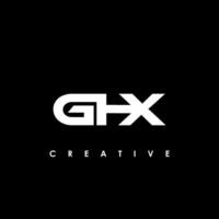 ghx letra inicial logo diseño modelo vector ilustración