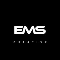 EMS Letter Initial Logo Design Template Vector Illustration